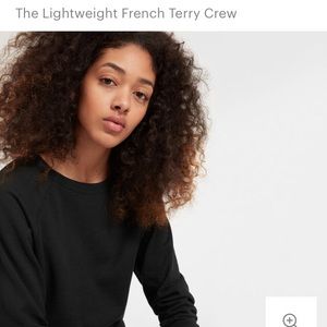 Everlane black sweatshirt French terry